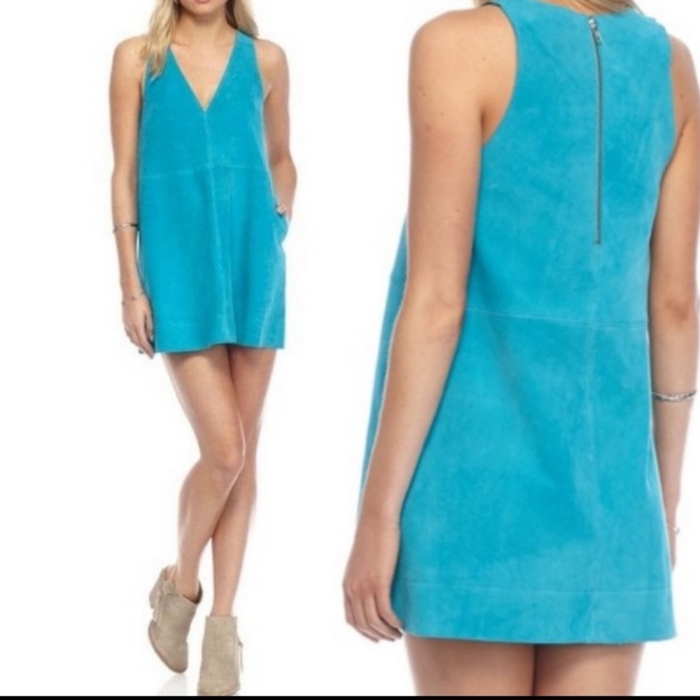 Free People cow suade dress size m